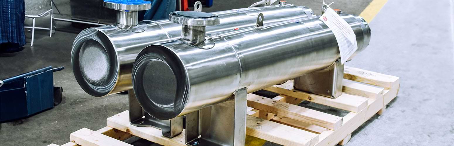 stainless steel sanitary CIP shell and tube heat exchangers
